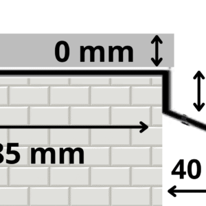ABP40 - Teraszvízvető profil 1mm x 40mm