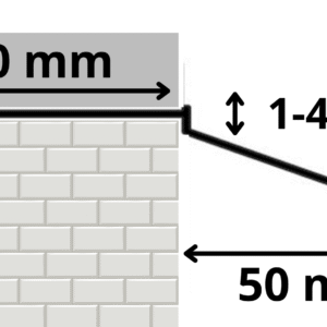 ABP50 Teraszvízvető profil 1mm x 50mm
