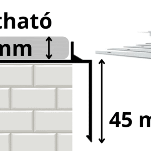 Hajlítható teraszvízvető profil - CE-ABPHA10/45